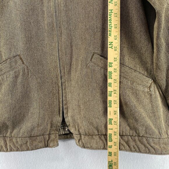 DOUBLE RRL RALPH LAUREN Jacket Mens M Barn Chore Flannel Lined Full Zip Brown - Picture 12 of 16